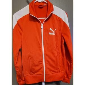 Puma T7 Track ‘68, Full Zip Track Jacket Red And White, White Logo Medium Unisex